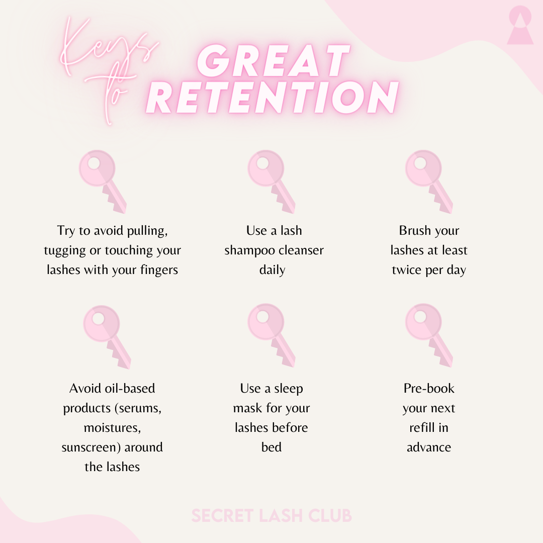 Tips for amazing lash extension retention!